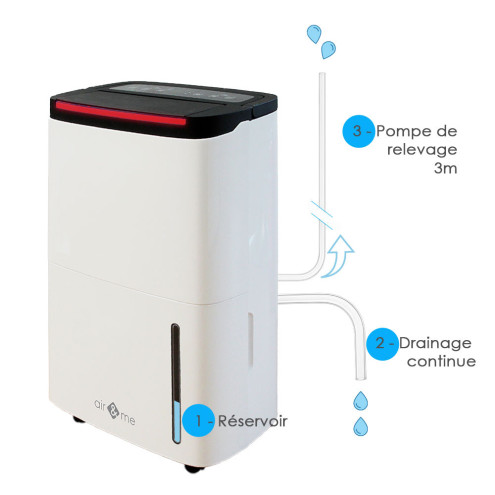 Connected dehumidifier ROHAN with lift pump | air&me