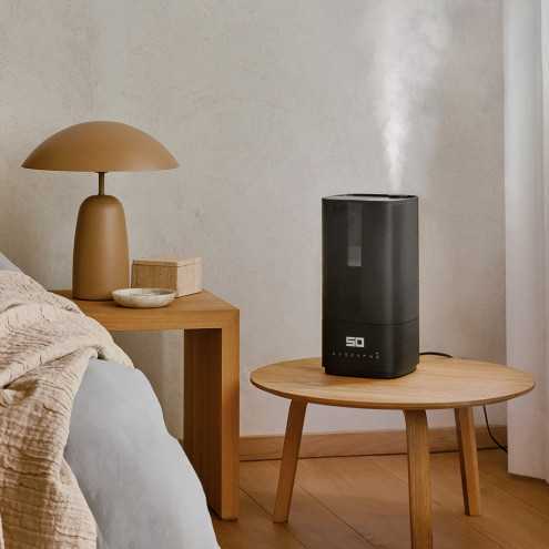 Oliver Noir Humidificateur à ultrasons hygiénique | Stadler Form