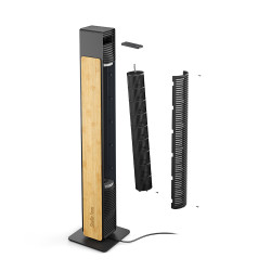 NICK Bamboo Noir – Ventilateur Colonne Silencieux| Stadler Form