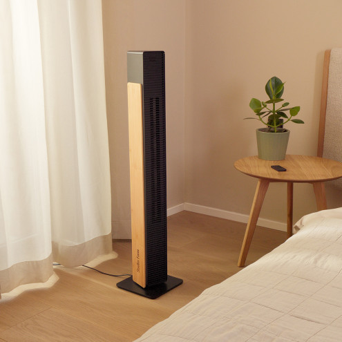 NICK Bamboo Noir – Ventilateur Colonne Silencieux| Stadler Form