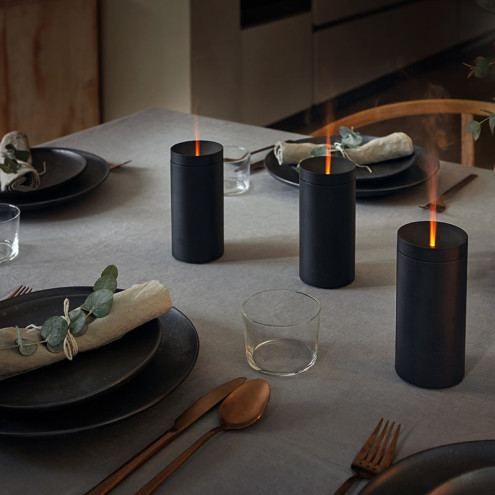 LUCY Black aroma diffuser with flame effect | Stadler Form