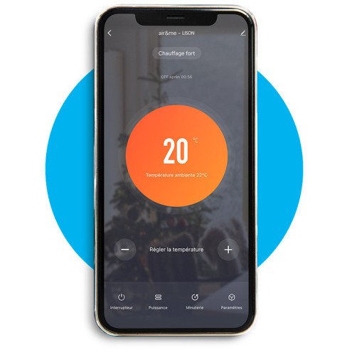 Chauffage d'appoint céramique réversible & connecté LISON | air&me